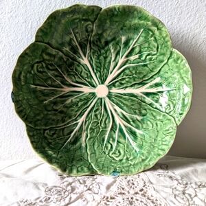 Vintag Cabbage Green Leaf Ceramic Plate